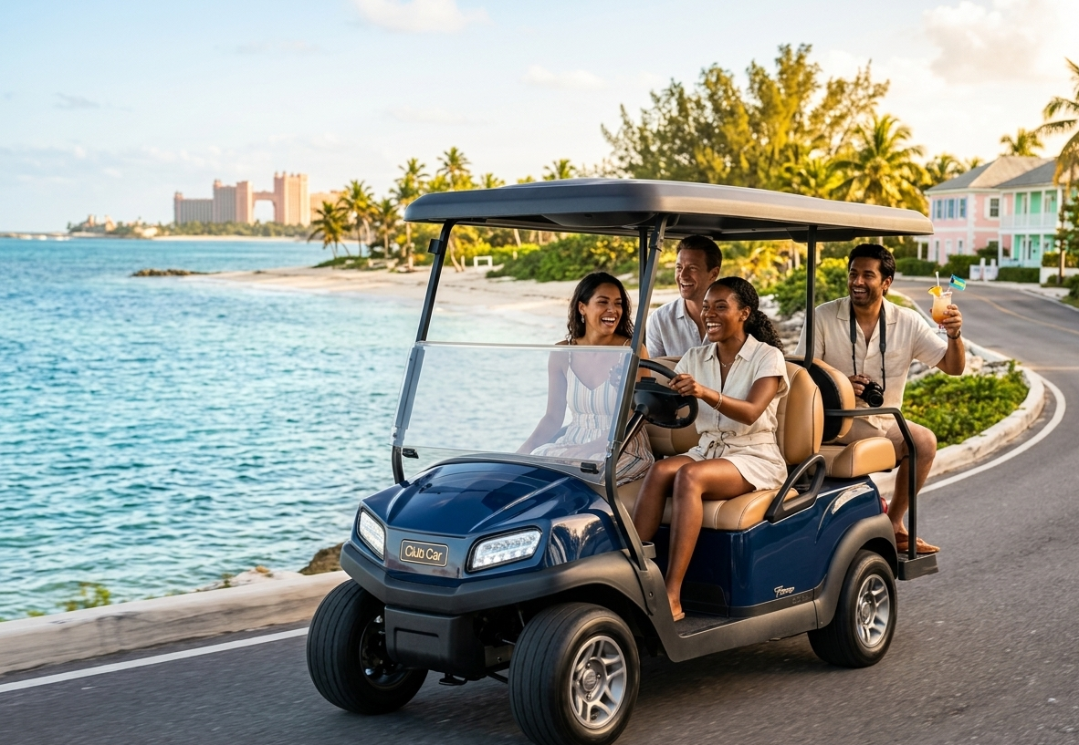 Aerial view of Paradise Island Nassau Bahamas